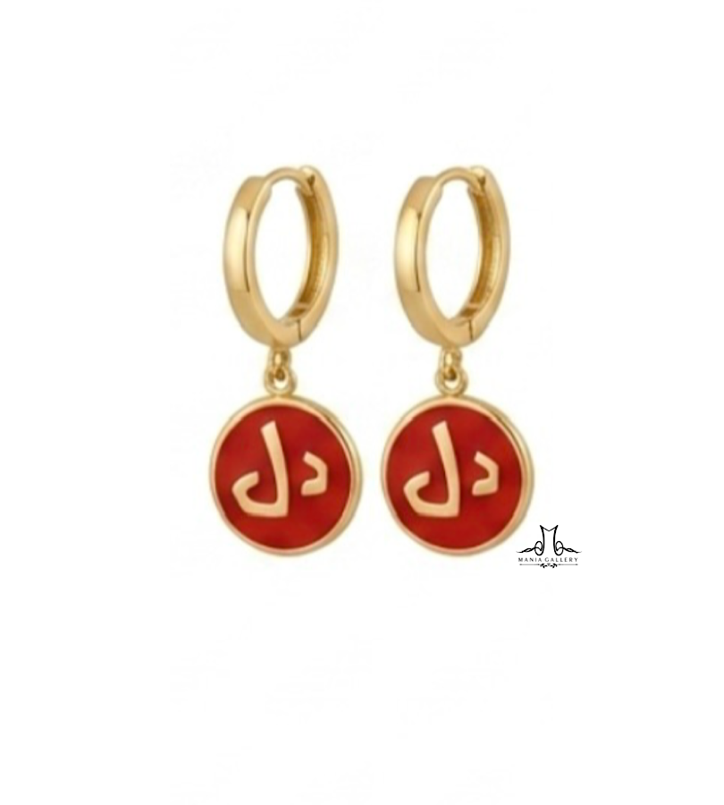 گوشواره طلا روکو طرح دل