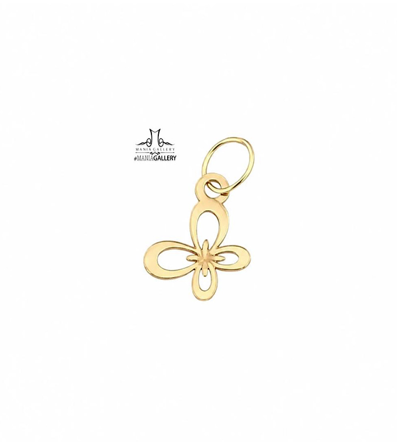 آویز طلا طرح پروانه