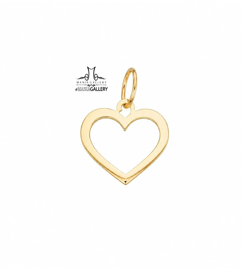 آویز طلا قلب توخالی