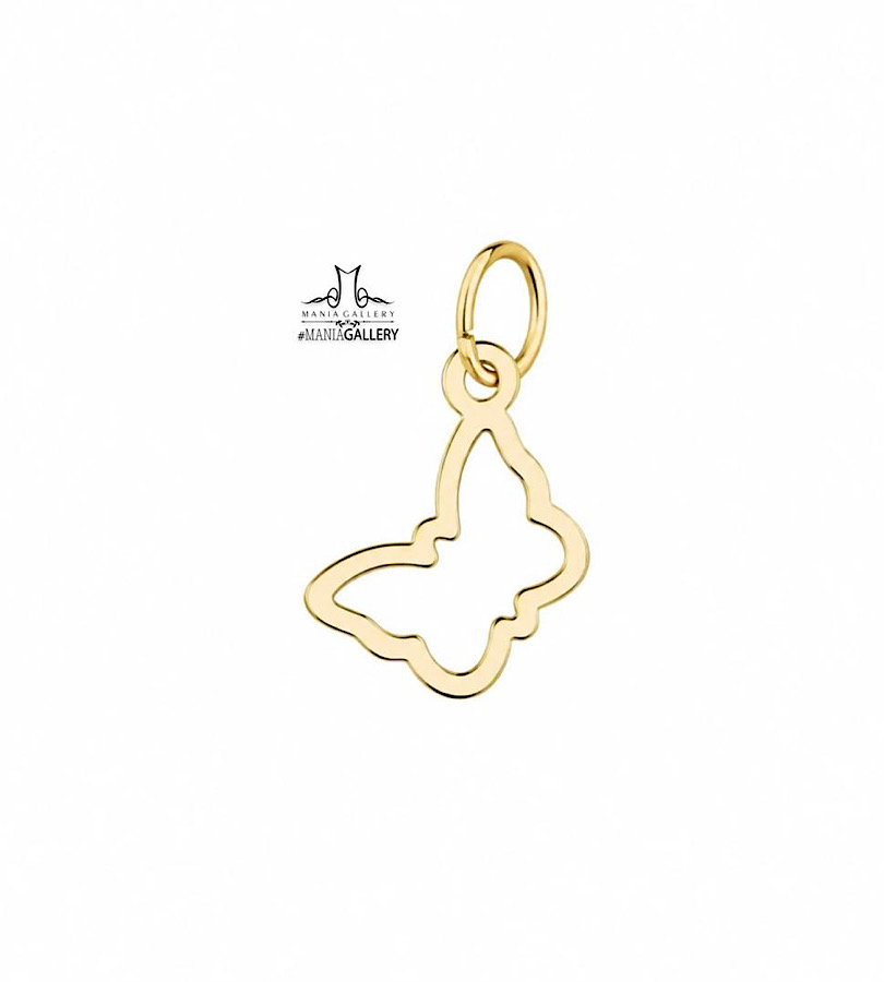 آویز طلا طرح پروانه