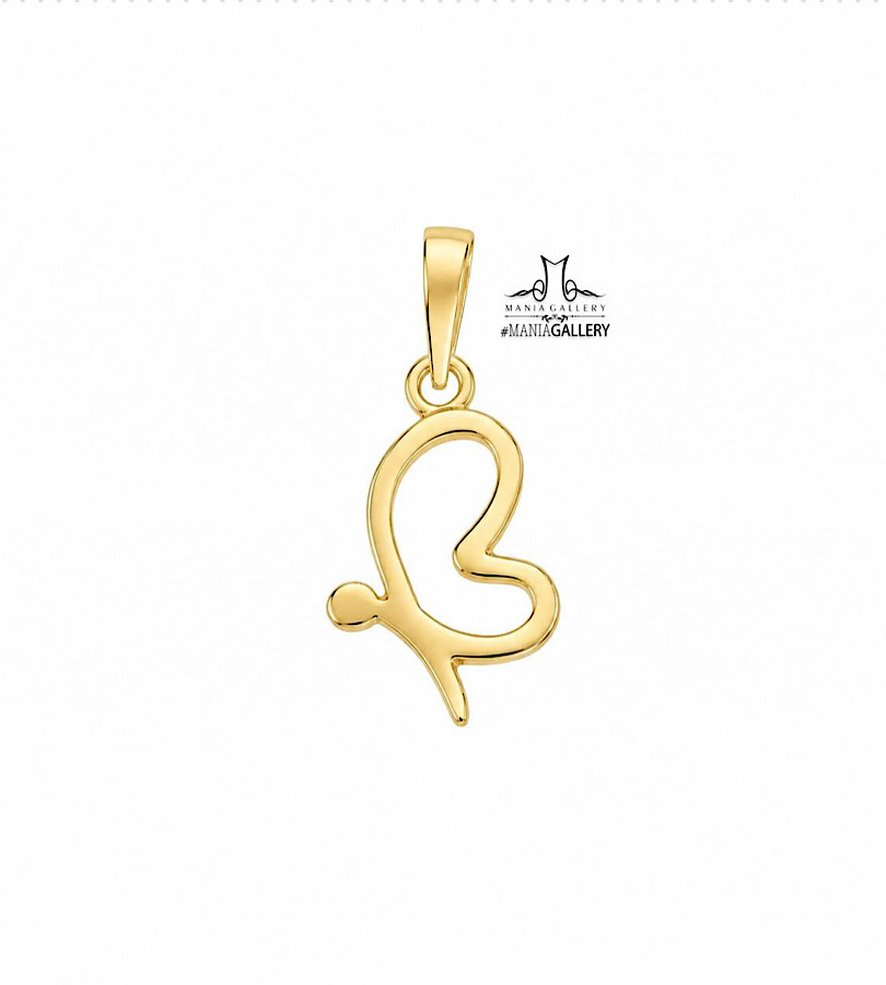 آویز طلا زنانه طرح پروانه