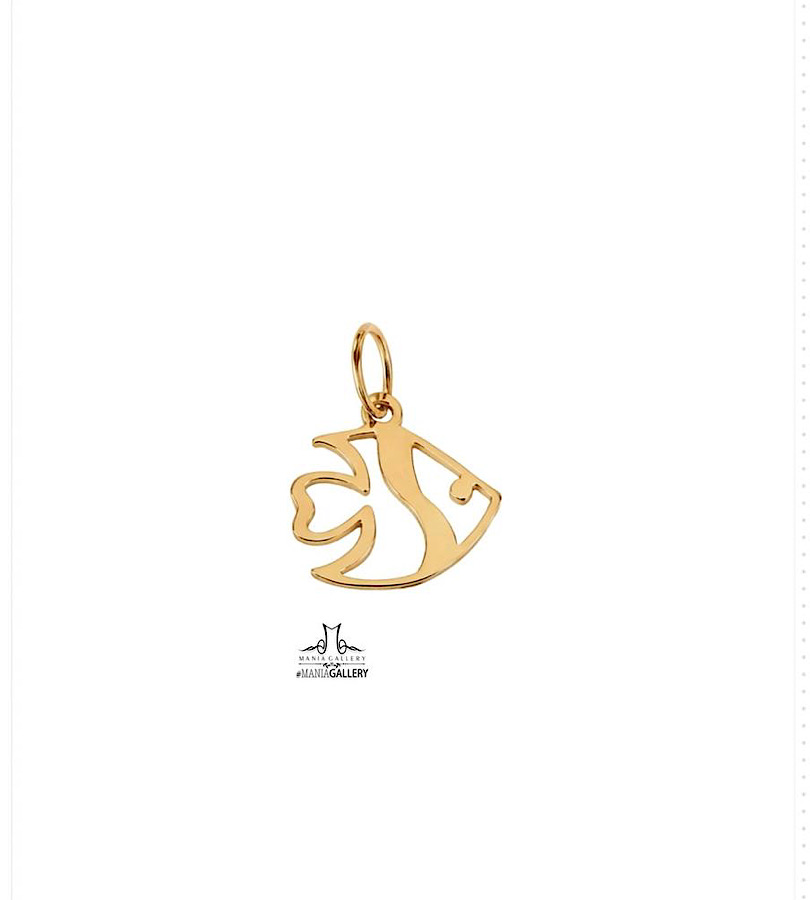 آویز طلا زنانه طرح ماهی