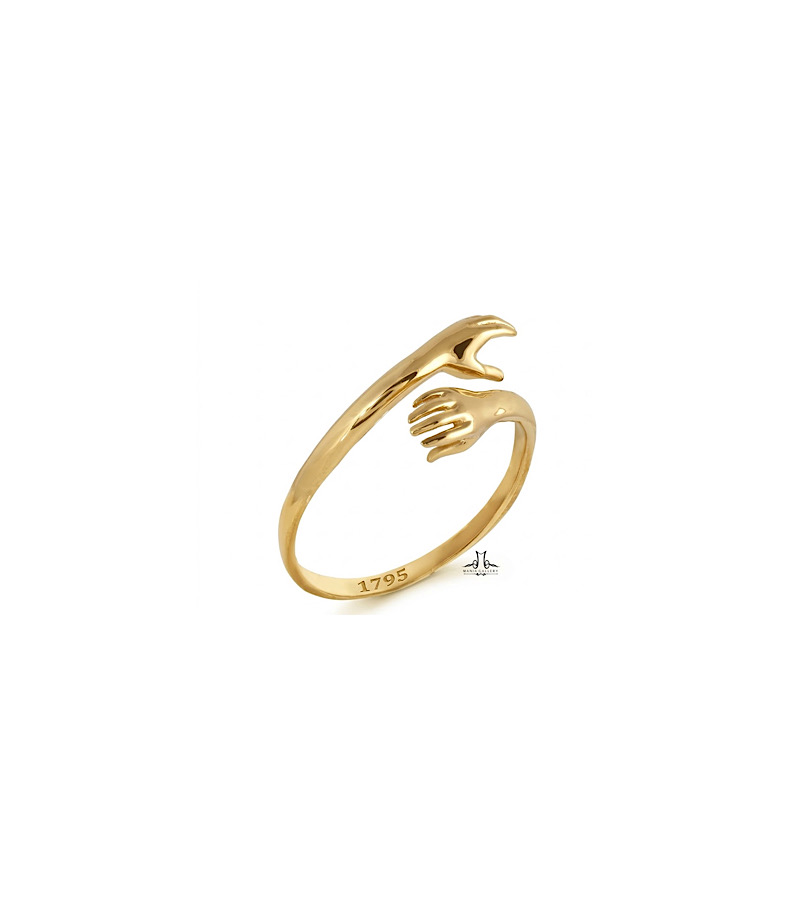 انگشتر طلا زنانه طرح آغوش مینیمال